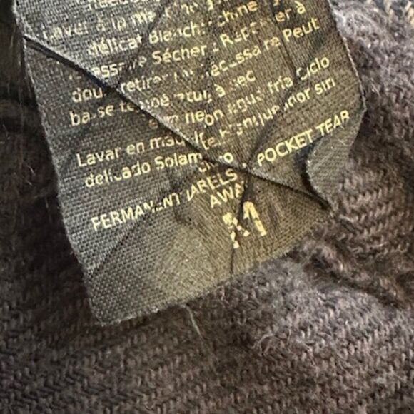 John Varvatos Medium Instulated Flannel Blue/White Plaid Shacket - Picture 4 of 6